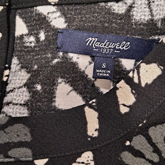 Madewell Industry Button Back in Batik Grid Size Small - Picture 2 of 7